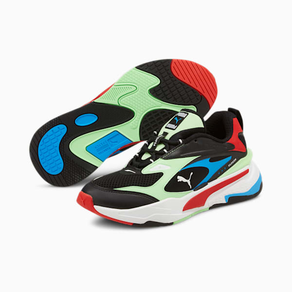 RS-Fast Sneakers JR, Puma Black-Elektro Green-High Risk Red, extralarge