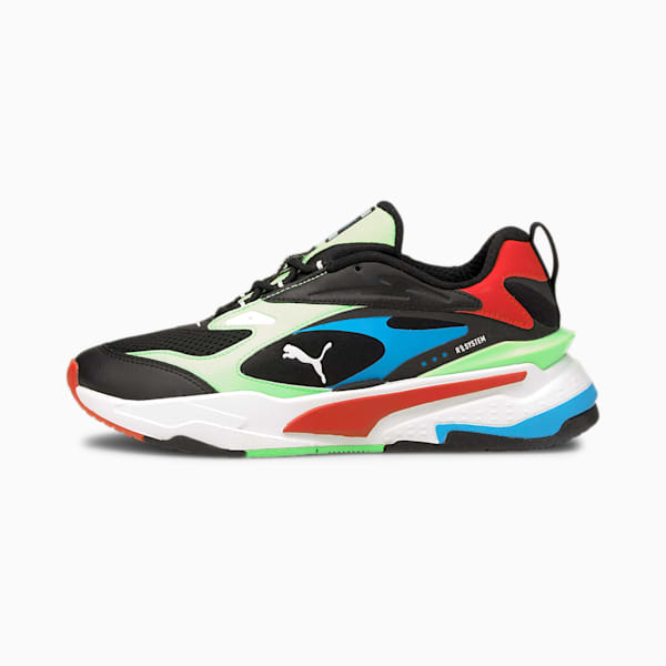 Tenis RS-Fast para Jóvenes, Puma Black-Elektro Green-High Risk Red, extralarge