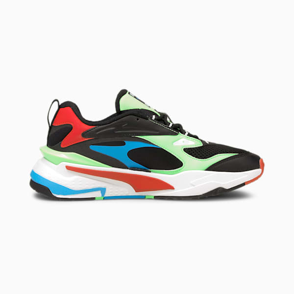 RS-Fast Sneakers JR, Puma Black-Elektro Green-High Risk Red, extralarge