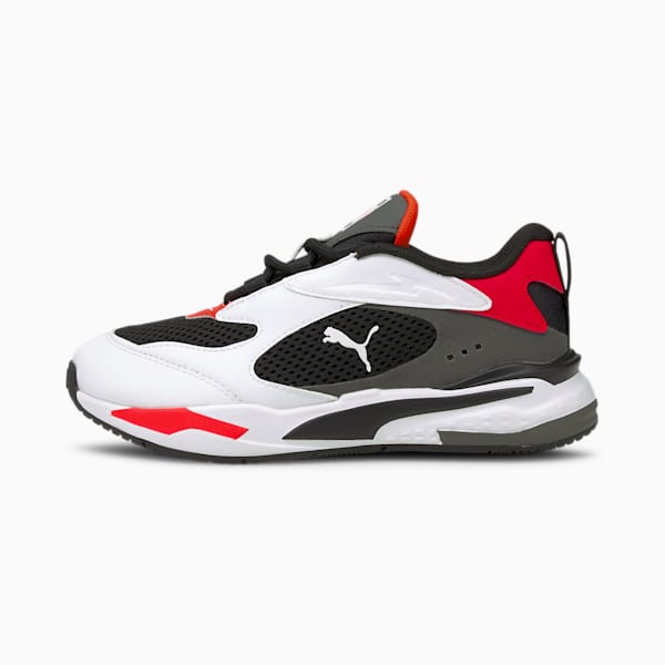 RS-Fast Kids' Shoes, Puma Black-Puma White-Red Blast, extralarge-IND