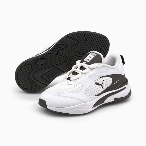 Tenis RS-Fast para Niños, Puma White-Puma Black, extralarge