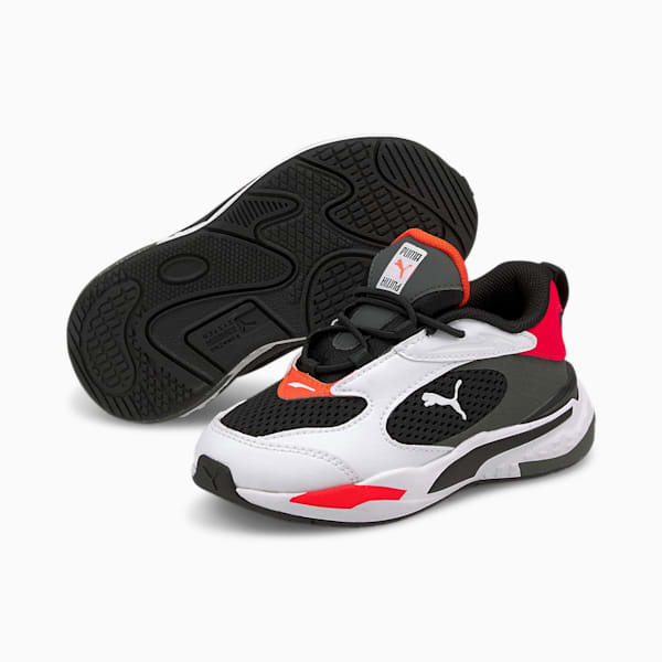 Tenis RS-Fast AC para Niños, Puma Black-Puma White-Red Blast, extralarge