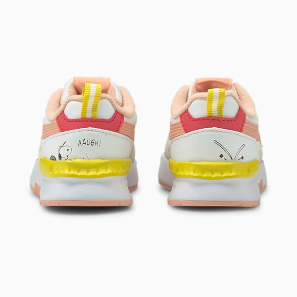 PUMA x PEANUTS Mirage Mox Toddler Shoes, Puma White-Apricot Blush, extralarge