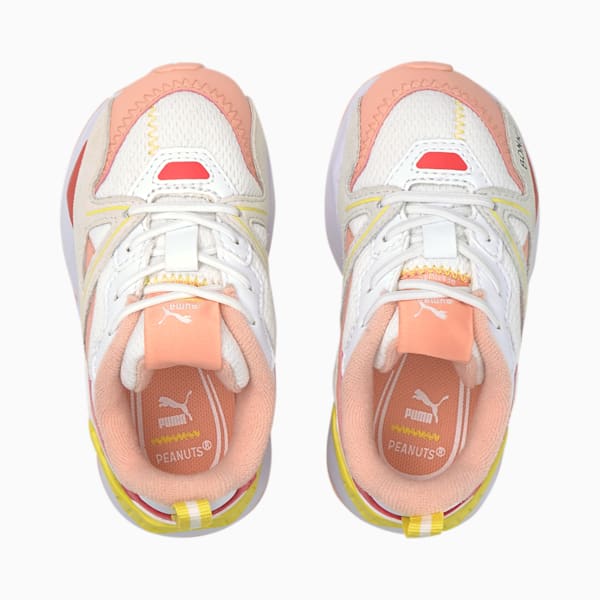 PUMA x PEANUTS Mirage Mox Toddler Shoes, Puma White-Apricot Blush, extralarge