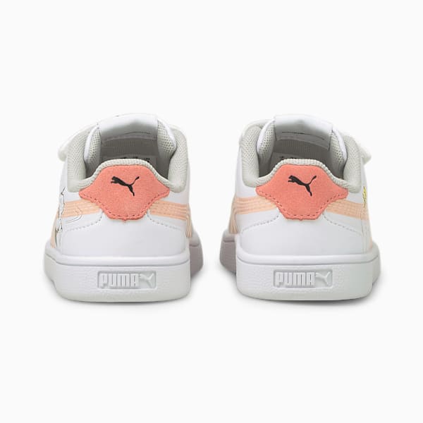 PUMA x PEANUTS Shuffle Toddler Shoes, Puma White-Apricot Blush-Sun Kissed Coral-Puma Black, extralarge