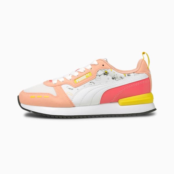 PUMA x PEANUTS R78 Sneakers JR, Apricot Blush-Puma White-Maize, extralarge