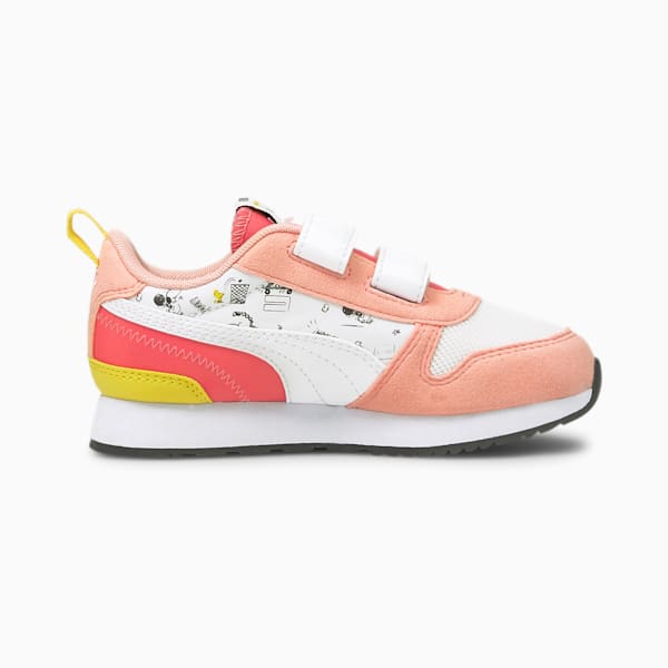 PUMA x PEANUTS R78 Little Kids' Shoes, Apricot Blush-Puma White-Maize, extralarge