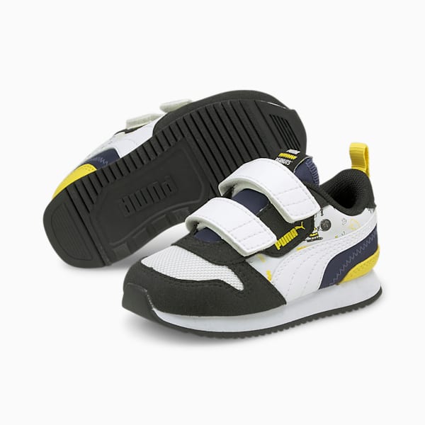 PUMA x PEANUTS R78 Toddler Shoes, Puma Black-Puma White-Peacoat, extralarge
