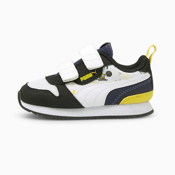 PUMA x PEANUTS R78 Toddler Shoes, Puma Black-Puma White-Peacoat, extralarge