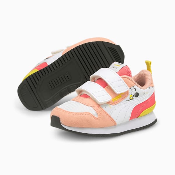 PUMA x PEANUTS R78 Toddler Shoes, Apricot Blush-Puma White-Maize, extralarge