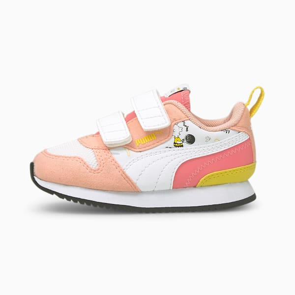 PUMA x PEANUTS R78 Toddler Shoes, Apricot Blush-Puma White-Maize, extralarge