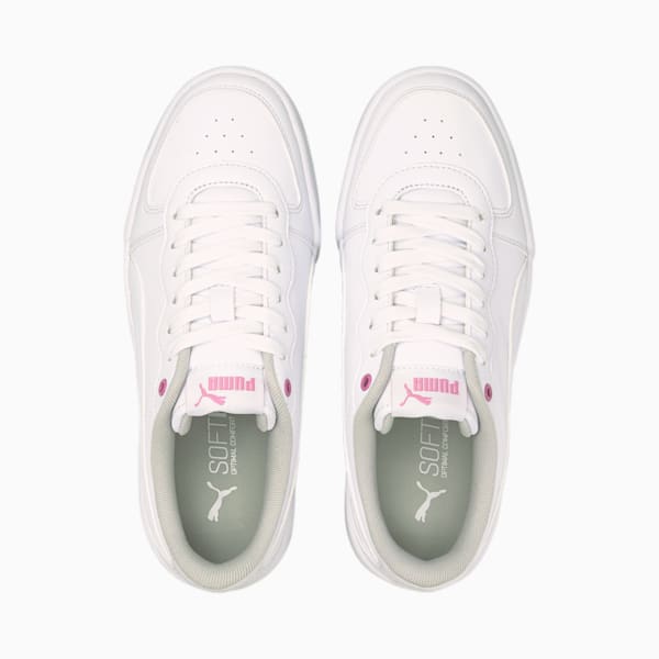 PUMA Skye Sneakers JR, Puma White-Puma White-Sachet Pink, extralarge