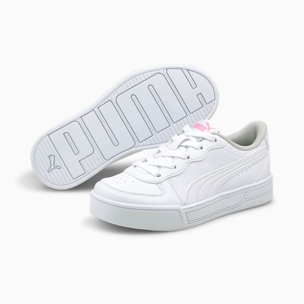 PUMA Skye Little Kids' Shoes, Puma White-Puma White-Sachet Pink, extralarge