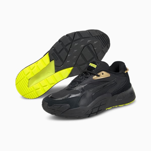 Hedra Dark Dream Women's Shoes, Puma Black-Nrgy Yellow-Puma Team Gold, extralarge-IND