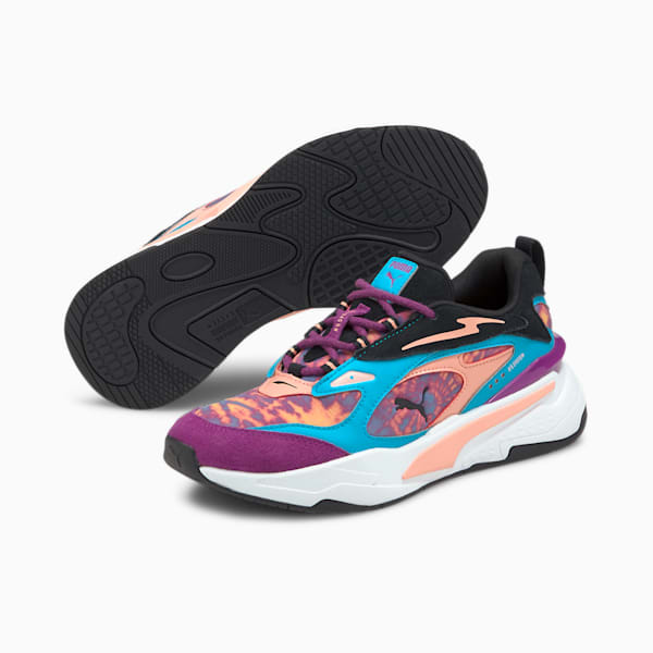 RS-Fast Tie Dye Women's Sneakers, Scuba Blue-Puma Black-Byzantium, extralarge