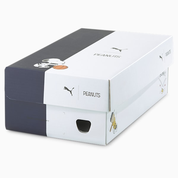 PUMA x PEANUTS Ralph Sampson Little Kids' Shoes, Puma White-Puma Black-Sun Kissed Coral, extralarge
