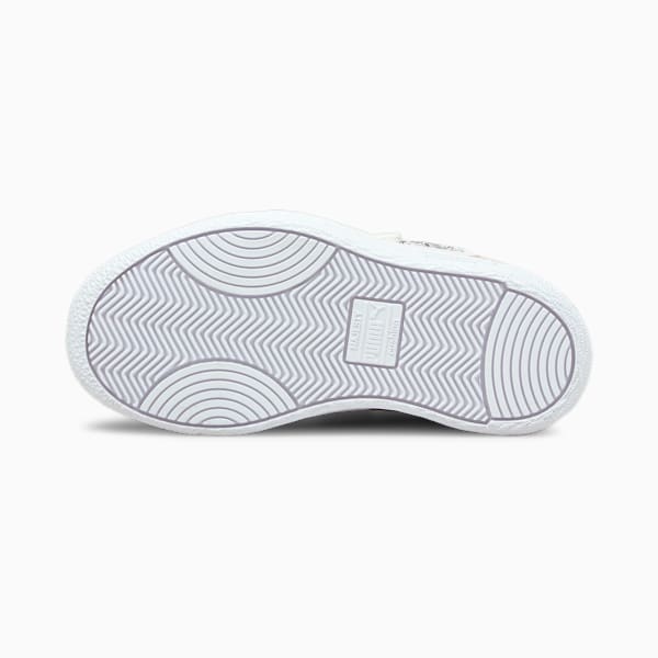PUMA x PEANUTS Ralph Sampson Little Kids' Shoes, Puma White-Puma Black-Sun Kissed Coral, extralarge