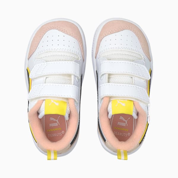 PUMA x PEANUTS Ralph Sampson Toddler Shoes, Puma White-Puma Black-Sun Kissed Coral, extralarge