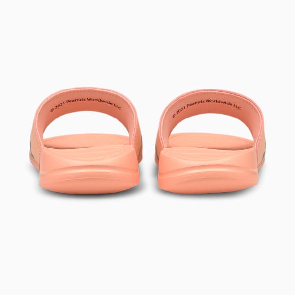 PUMA x PEANUTS Popcat 20 Little Kids' Slides, Apricot Blush-Puma Black, extralarge