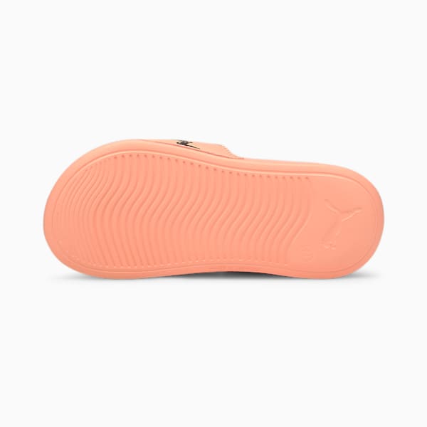 PUMA x PEANUTS Popcat 20 Little Kids' Slides, Apricot Blush-Puma Black, extralarge