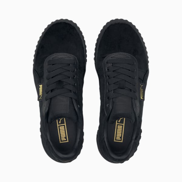 Cali Velour Women's Sneakers, Puma Black-Puma Team Gold, extralarge