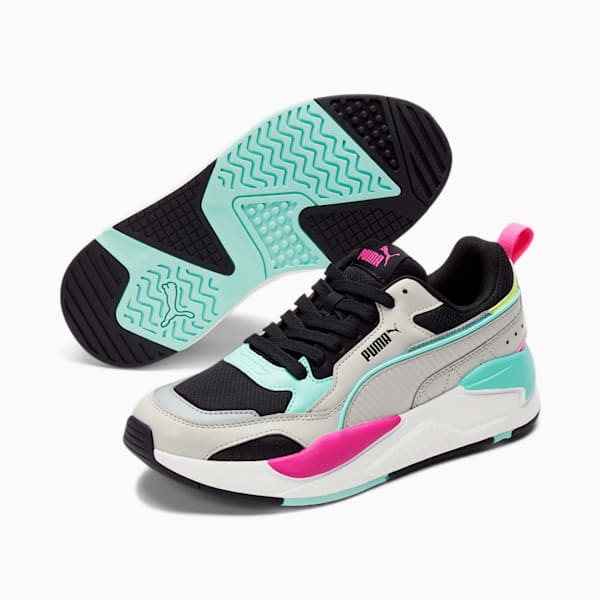 X-RAY 2 Square Women's Sneakers, Gray Violet-Black-ARUBA BLUE, extralarge