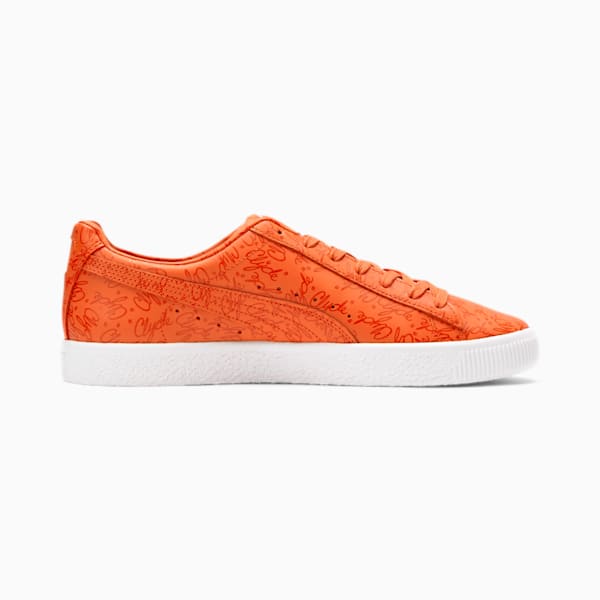 Clyde Script Sneakers, Ultra Orange-Pureed Pumpkin-Puma White, extralarge