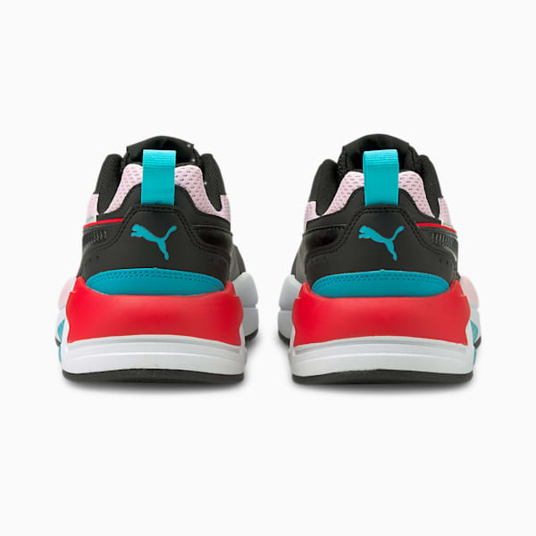 X-RAY Square Iridescent Women's Sneakers, Black-Black-Pink Lady-Silver, extralarge