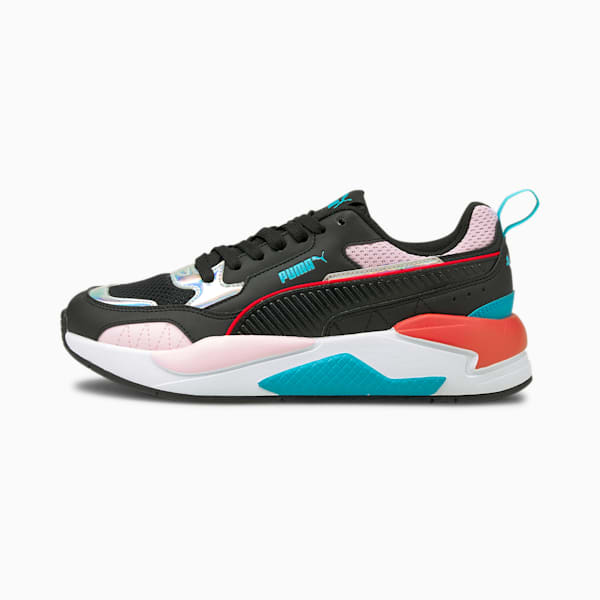 X-RAY Square Iridescent Women's Sneakers, Puma Black-Puma Black-Pink Lady-Puma Silver, extralarge