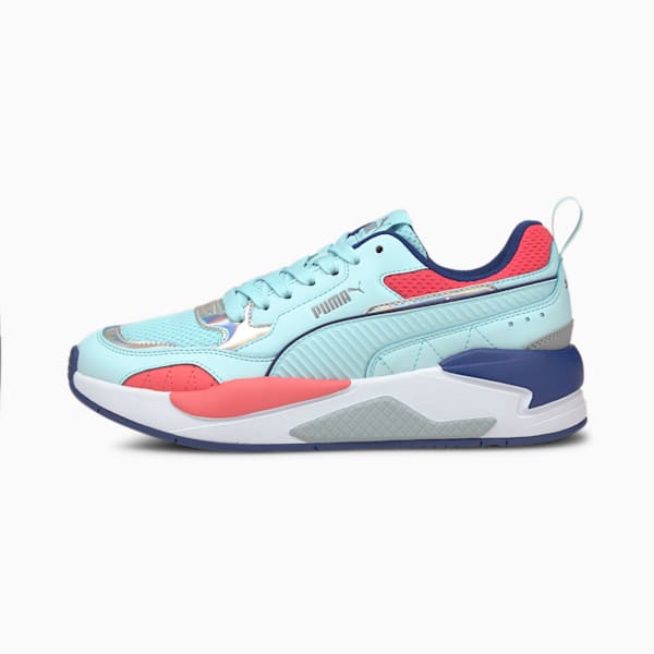 X-RAY Square Iridescent Women's Sneakers, Blue Glow-Blue Glow-Sun Kissed Coral-Puma Silver, extralarge