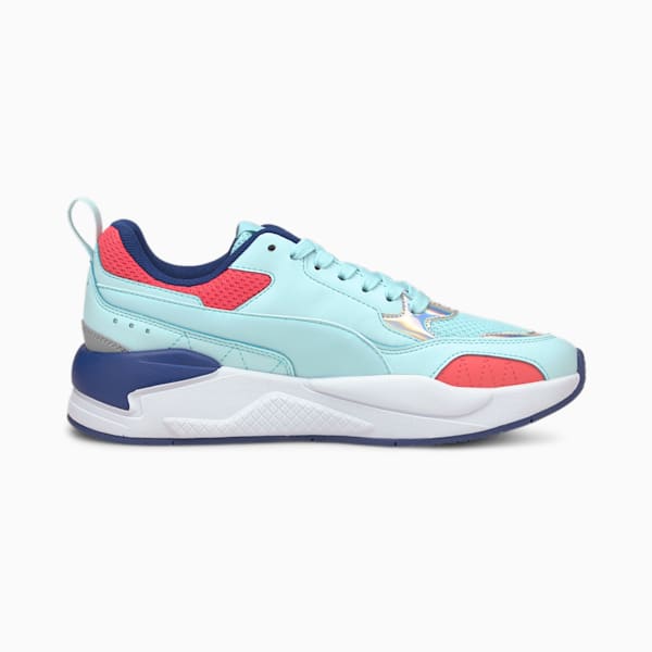 X-RAY Square Iridescent Women's Sneakers, Blue Glow-Blue Glow-Sun Kissed Coral-Puma Silver, extralarge
