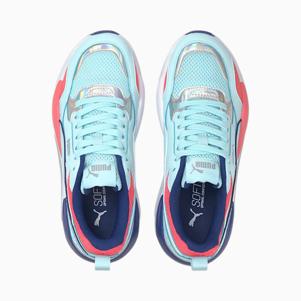 X-RAY Square Iridescent Women's Sneakers, Blue Glow-Blue Glow-Sun Kissed Coral-Puma Silver, extralarge