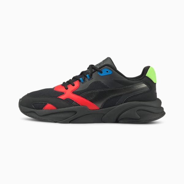 X-Ray Millenium Men's Sneakers, Puma Black-Puma Black-Grenadine-Green Flash-Future Blue, extralarge-IND