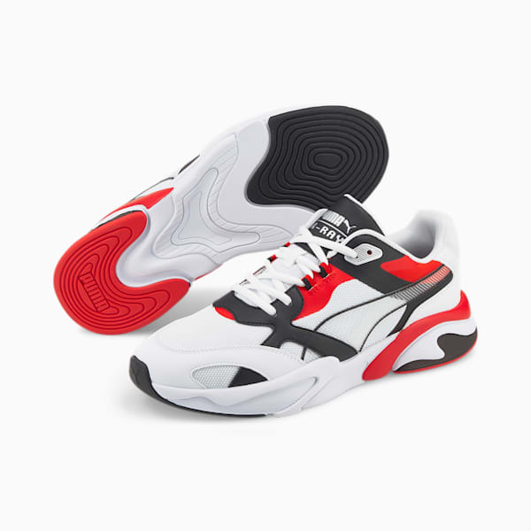 X-Ray Millenium Men's Sneakers, Puma White-Puma Black-High Risk Red, extralarge-IND