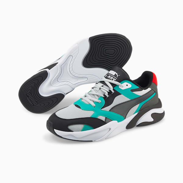 X-Ray Millennium Sneakers, Harbor Mist-Puma Black-Dark Shadow-Spectra Green, extralarge