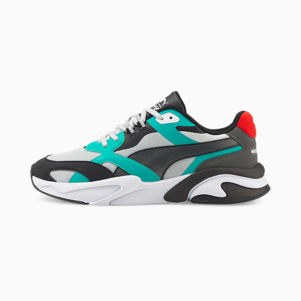 X-Ray Millennium Sneakers, Harbor Mist-Puma Black-Dark Shadow-Spectra Green, extralarge