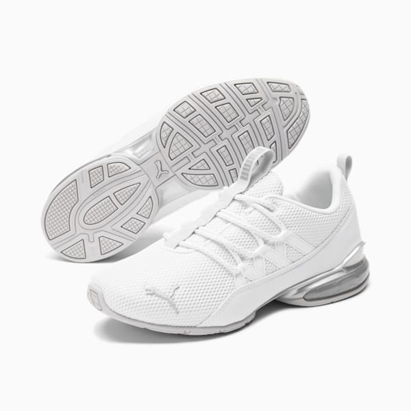 Riaze Prowl Mod Swirl Women's Running Shoe, Puma White-Puma Silver, extralarge