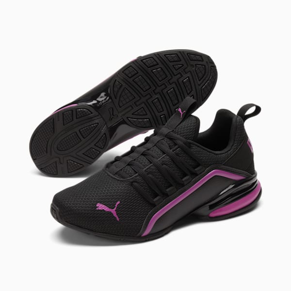 Axelion Metallic Women's Training Shoes, Puma Black-Deep Orchid, extralarge