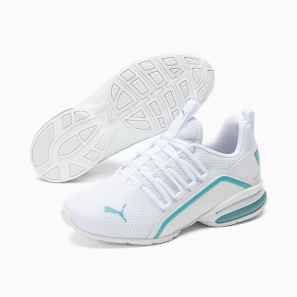 Axelion Metallic Women's Training Shoes, Puma White-Porcelain, extralarge