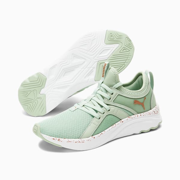 SOFTRIDE Sophia Speckle Women's Running Shoes, Frosty Green-Copper, extralarge