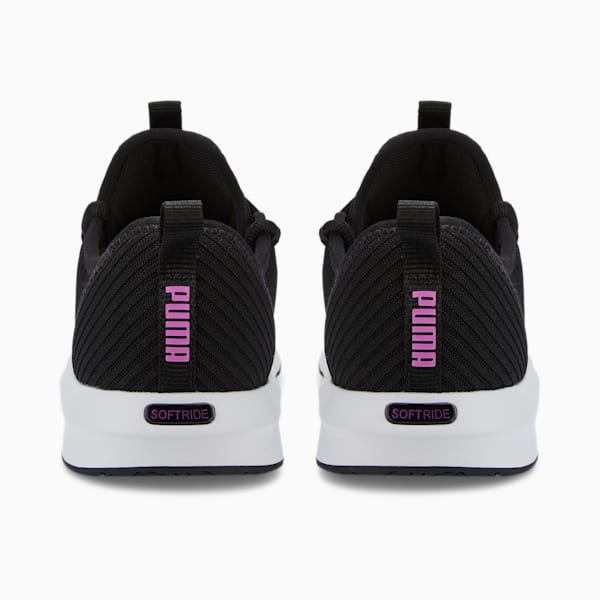 Puma black and pink running shoes deals