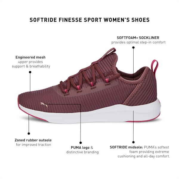Softride Finesse Sport Women's Shoes, Dusty Orchid-Rose Gold