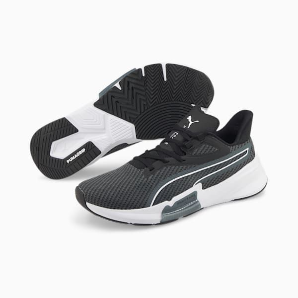 PWRFrame Men's Training Shoes, Puma Black-Puma White, extralarge-IND