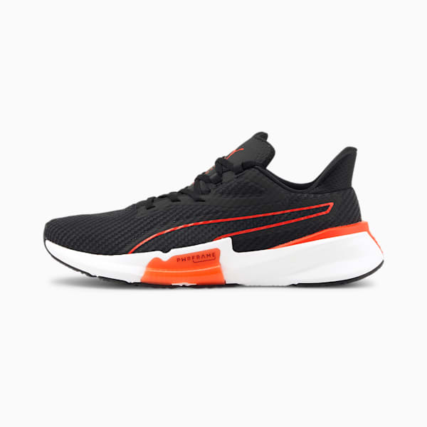 PWRFrame Men's Training Shoes, Puma Black-Cherry Tomato, extralarge-IND