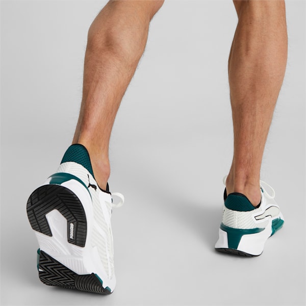PWRFrame Men's Training Shoes, Puma White-Varsity Green, extralarge-AUS
