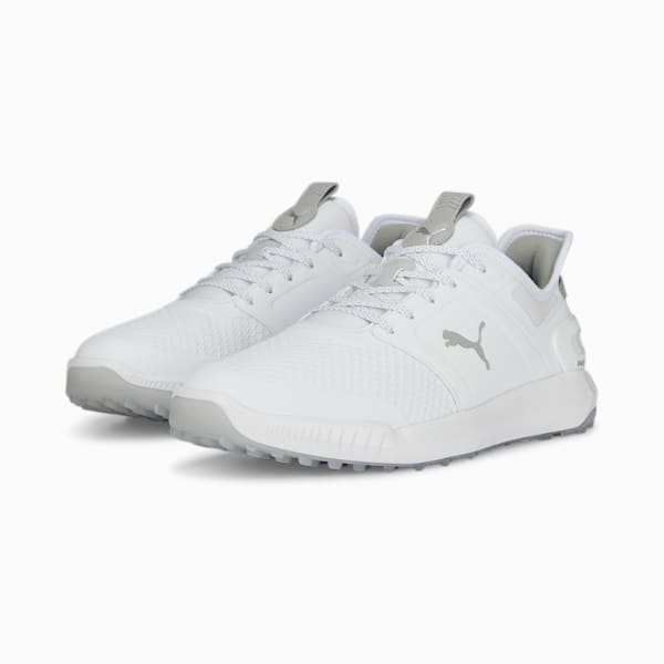 IGNITE ELEVATE Golf Shoes Men, PUMA White-PUMA Silver, extralarge