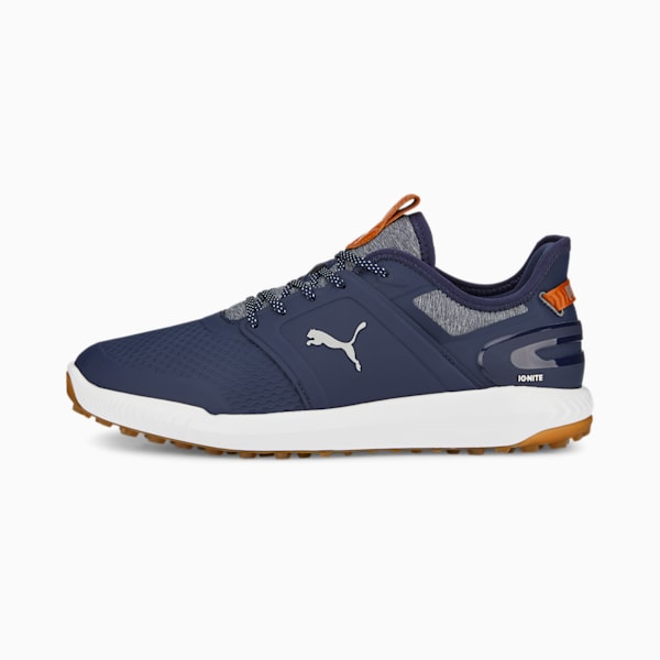 メンズ ゴルフ イグナイト エレベート スパイクレス シューズ, PUMA Navy-PUMA Silver, extralarge-JPN