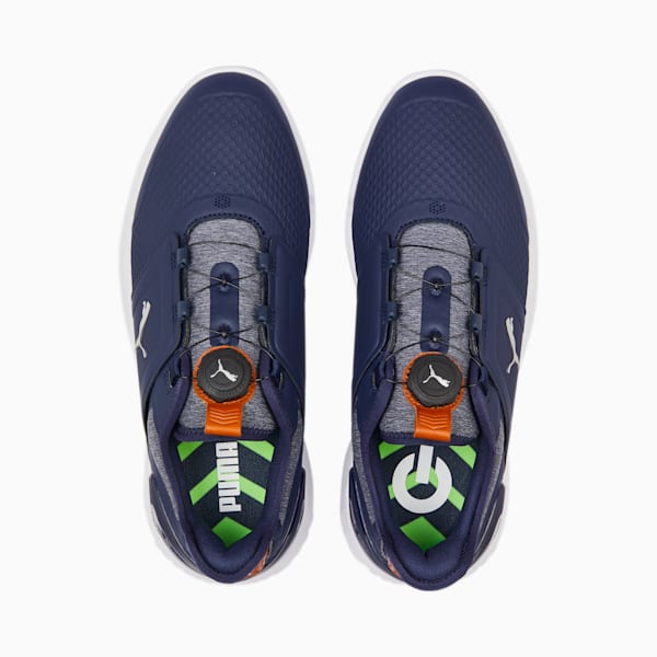 IGNITE ELEVATE DISC Men's Golf Shoes, PUMA Navy-PUMA Silver, extralarge-IND