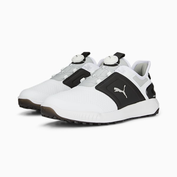 メンズ ゴルフ イグナイト エレベート スパイクレス シューズ, PUMA White-PUMA Black-PUMA Silver, extralarge-JPN