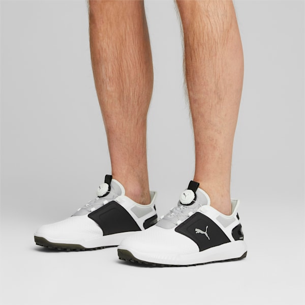 メンズ ゴルフ イグナイト エレベート スパイクレス シューズ, PUMA White-PUMA Black-PUMA Silver, extralarge-JPN